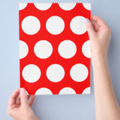 Wit en rood stippen flyer (Hand)