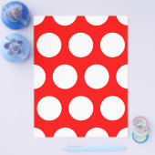 Wit en rood stippen flyer (Enkel)