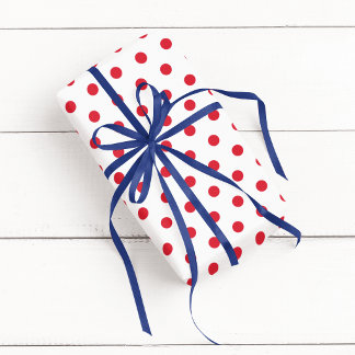 Wit en rood stippenpatroon cadeaupapier