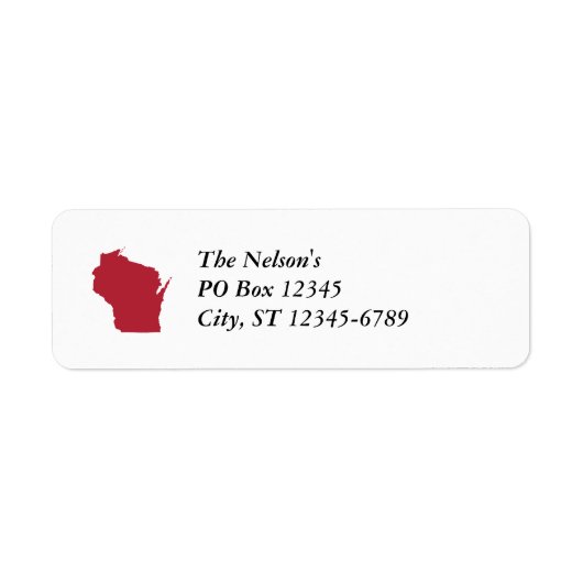 Wit en Rood Wisconsin Etiket (Voorkant)