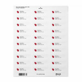 Wit en Rood Wisconsin Etiket (Full Sheet)