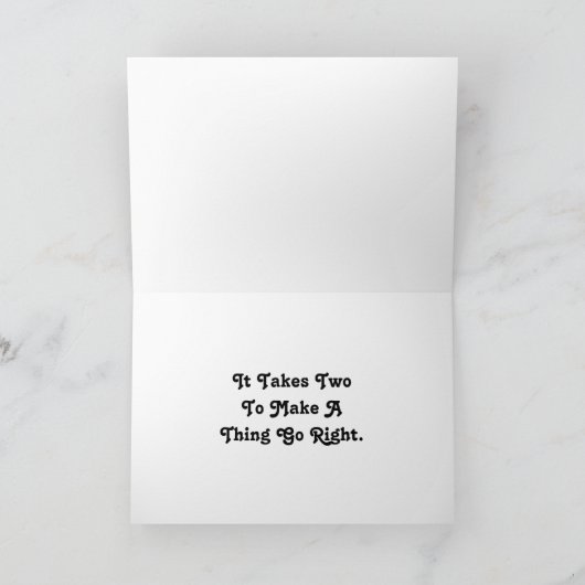 Wit en roodbruin gekruld alpaca-koppel kaart (Binnen)