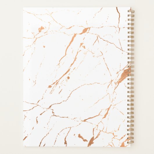 Wit en Roos Goud Marmer Afspraakboek Planner (Achterkant)
