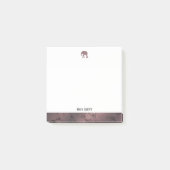 Wit en Roos Goud Marmer Olifant & Rand Post-it® Notes (Voorkant)