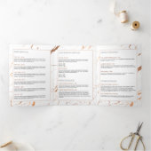 Wit en Roos Goud Marmeren Salon Brochure Drieluik Kaart (Binnen)