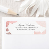 Wit en Roos Gouden bladeren Herfst bruiloft Etiket (Insitu)