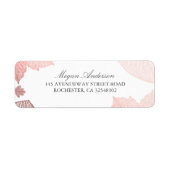 Wit en Roos Gouden bladeren Herfst bruiloft Etiket (Voorkant)