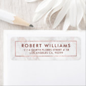 Wit en Roos-gouden tinten Faux marmer Label (Insitu)