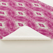 Wit en roze Cairo patroon Sherpa Deken (3/4)