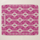 Wit en roze Cairo patroon Sherpa Deken (Voorkant (horizontaal))