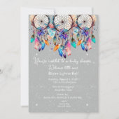 Wit en Roze Dreamcatcher Meisje Baby shower Kaart (Voorkant)