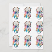Wit en Roze Dreamcatcher Meisje Baby shower Kaart (Achterkant)