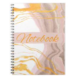 wit en roze en gouden notitieboek 