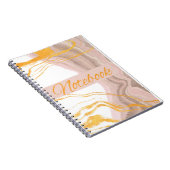 wit en roze en goudnotitieboek notitieboek (Rechterzijde)