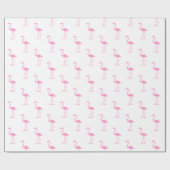 Wit en Roze Flamingo patroon Cadeaupapier (Vlak)