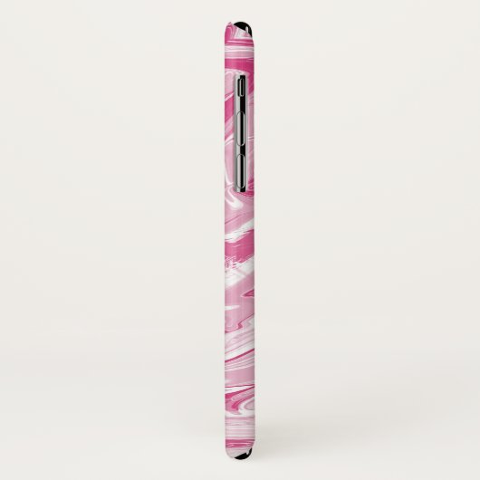 Wit en roze gemarmerd Case-Mate iPhone case (Achterkant/links)