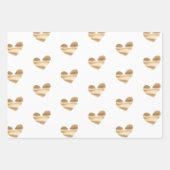 Wit en Roze Goud Glam en Leopard Harten Inpakpapier Vel (Voorkant)