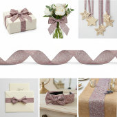 Wit en roze gouden paisley satijnen lint