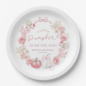 Wit en Roze Little Pumpkin Paper Bord (Voorkant)