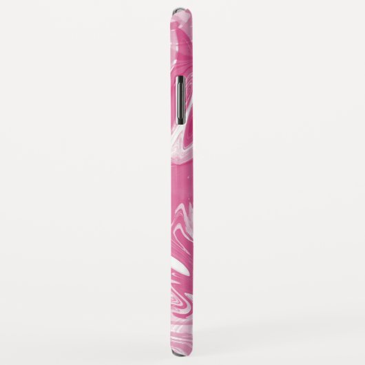 Wit en roze marmer Stone textuur Case-Mate iPhone Case (Achterkant/rechts)