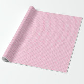 Wit en roze rietjeswebbing cadeaupapier (Uitgerold)