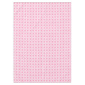 Wit en roze rietvlechtwerk tafelkleed (Voorkant)