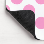 Wit en Roze Stippen Muismat (Hoek)