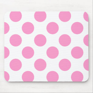Wit en Roze Stippen Muismat