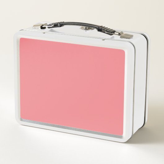 Wit en Roze Voeg de naam van uw kind toe Lunchbox (Achterkant)