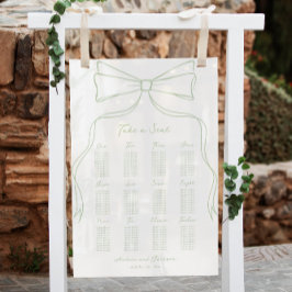 Wit en Sage Green Wedding Zitting Grafiek Acylic Acryl Bord