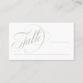 Wit en Sage Groen | Italiaanse elegantie bruiloft Plaatskaartje (Voorkant)