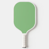 Wit en Sage Minimalistisch Modern Monogram Pickleball Paddle (Achterkant)
