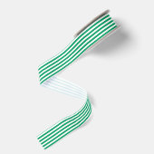 Wit en shamrock groene streep grosgrain lint (Achterkant)