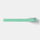 Wit en shamrock groene streep grosgrain lint (Voorkant)
