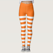 Wit en Sinaasappel Leggings (Voorkant)