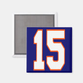 WIT EN SINAASAPPEL NUMMER 15 MAGNEET (Voorkant / Achterkant)