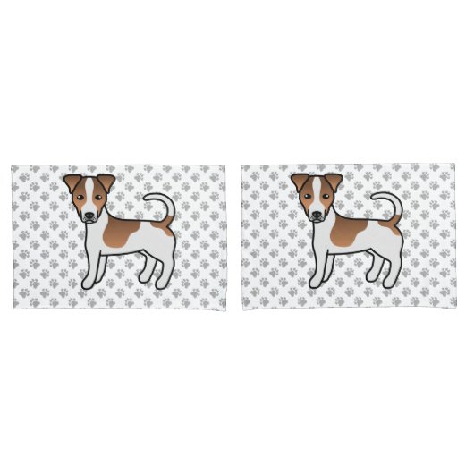 Wit- en Tanjerhond Jack Russell Terrier-hond Kussensloop (Voorkant-Set)