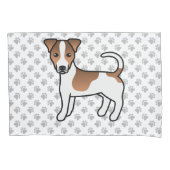 Wit- en Tanjerhond Jack Russell Terrier-hond Kussensloop (Voorkant-Links)