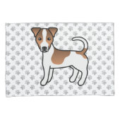 Wit- en Tanjerhond Jack Russell Terrier-hond Kussensloop (Voorkant-Rechts)