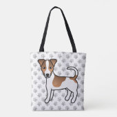 Wit- en Tanjerhond Jack Russell Terrier-hond Tote Bag (Achterkant)