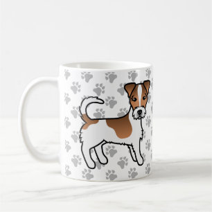 Wit- en Tannige Jack Russell Terrier-hond met Ruw Koffiemok