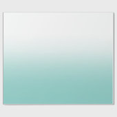 Wit en Teal Ombre Cadeaupapier (Vlak)
