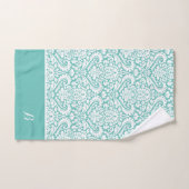 Wit en turkoois bad handdoek (Handdoek)