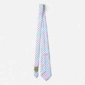 Wit en wit blauw stropdas (Achterkant)