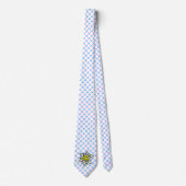 Wit en witblauw stropdas (Voorkant)