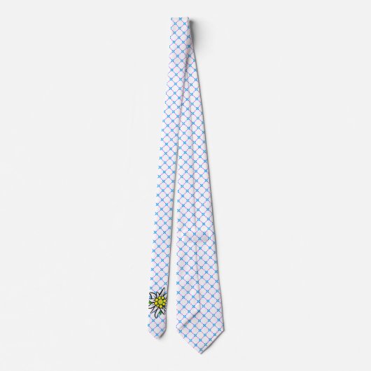 Wit en witblauw stropdas (Achterkant)