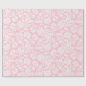 Wit en zacht roze  bloemmoeraspatroon cadeaupapier (Vlak)