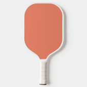 Wit en Zalm Minimalistisch Modern Monogram Pickleball Paddle (Achterkant)