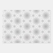 Wit en Zilver Geometrisch patroon Inpakpapier Vel (Voorkant 3)