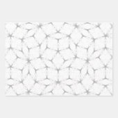 Wit en Zilver Geometrisch patroon Inpakpapier Vel (Voorkant)